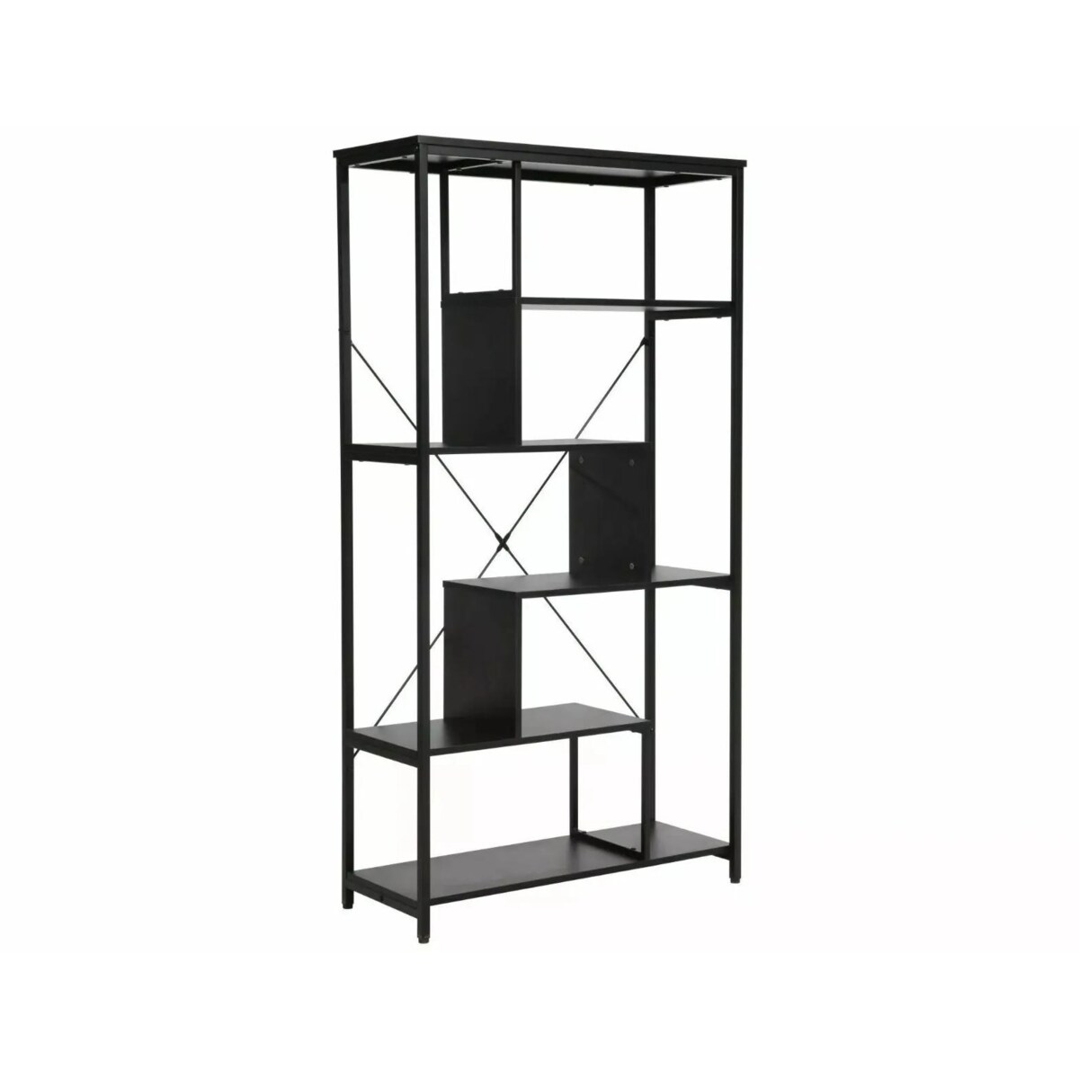 Regał na książki NET A czarny/czarny mat