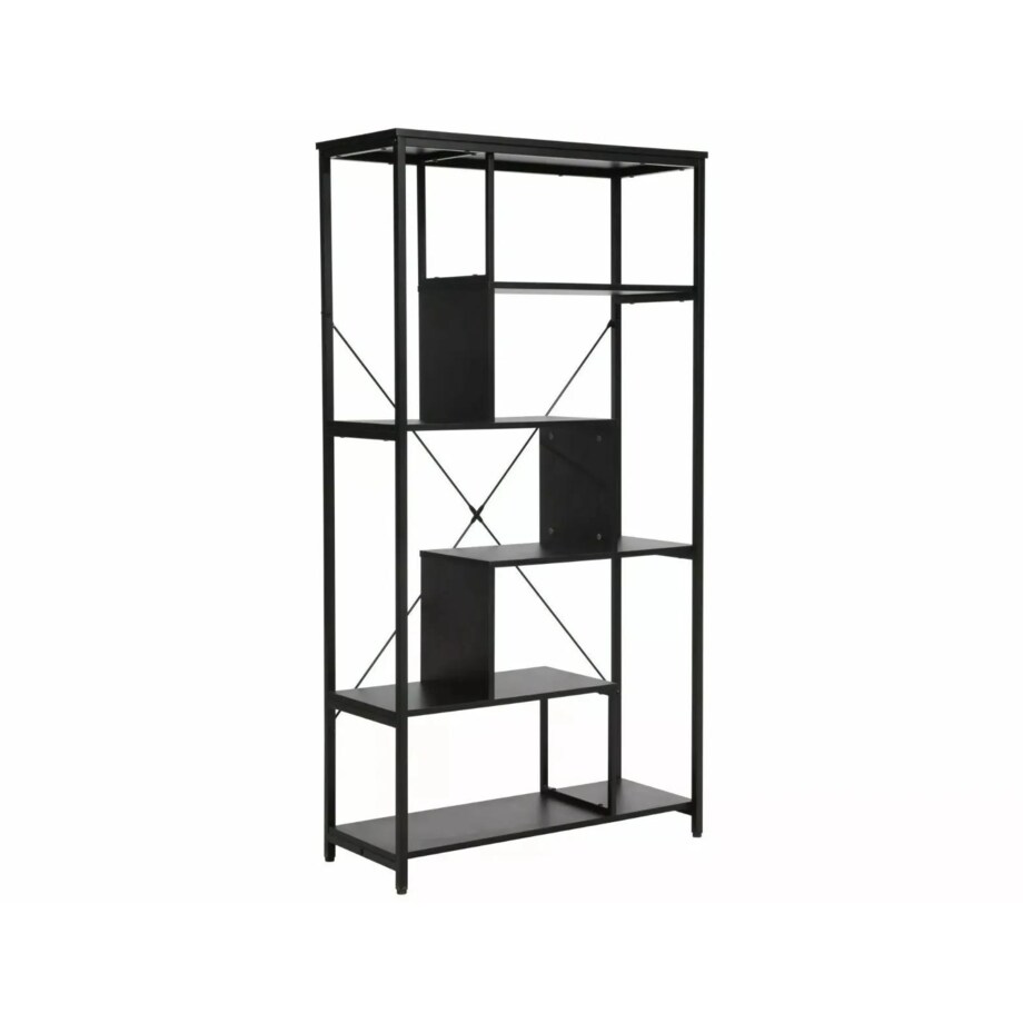 Regał na książki NET A czarny/czarny mat