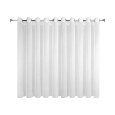 Firana Zazdrostka na Przelotkach 350 x 155 Biała Woal Gładka do Powieszenia