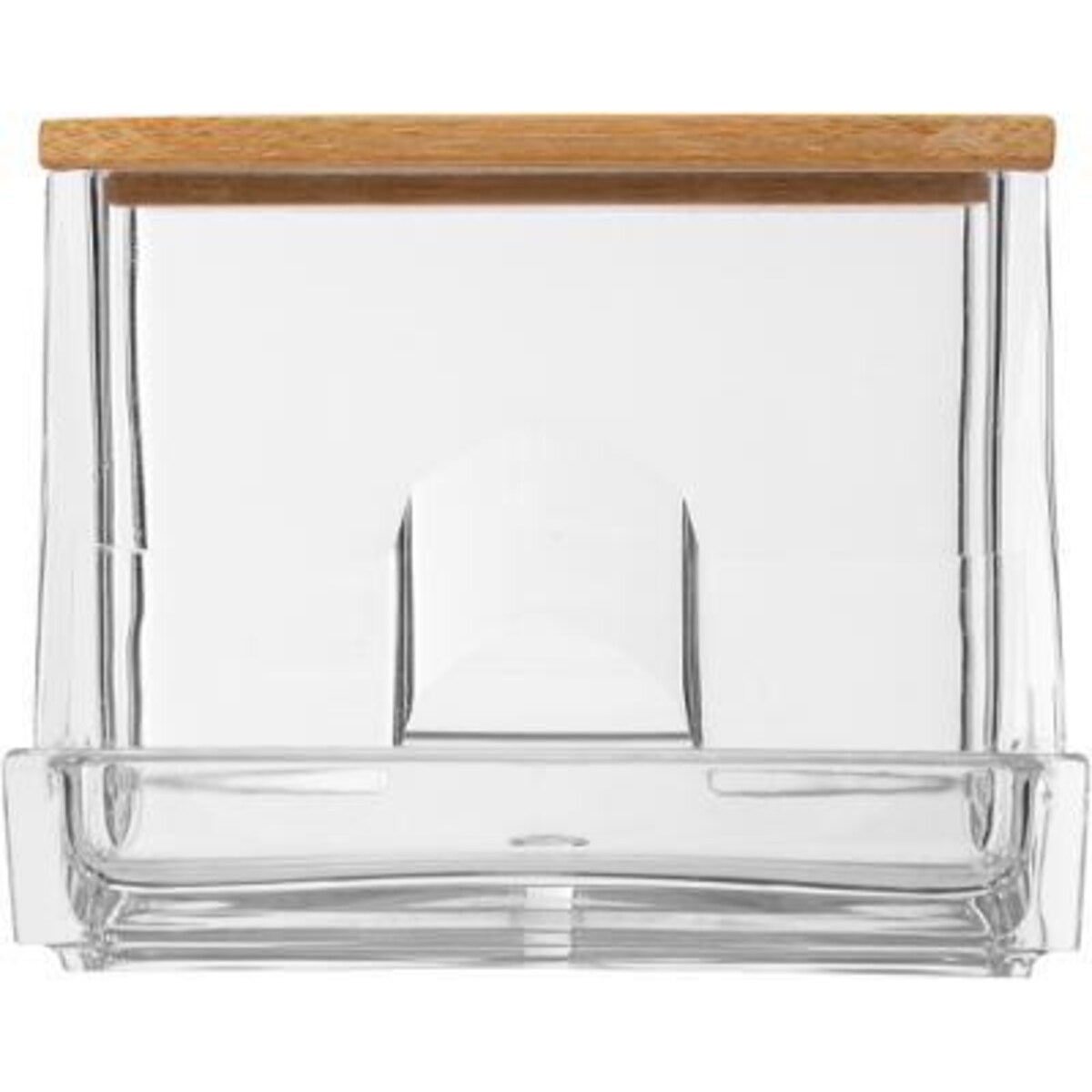 Dyspenser na patyczki kosmetyczne SELENA, pokrywka z bambusa