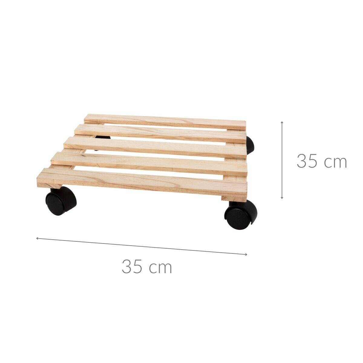 Podstawka na kółkach pod donicę, 35 x 35 cm