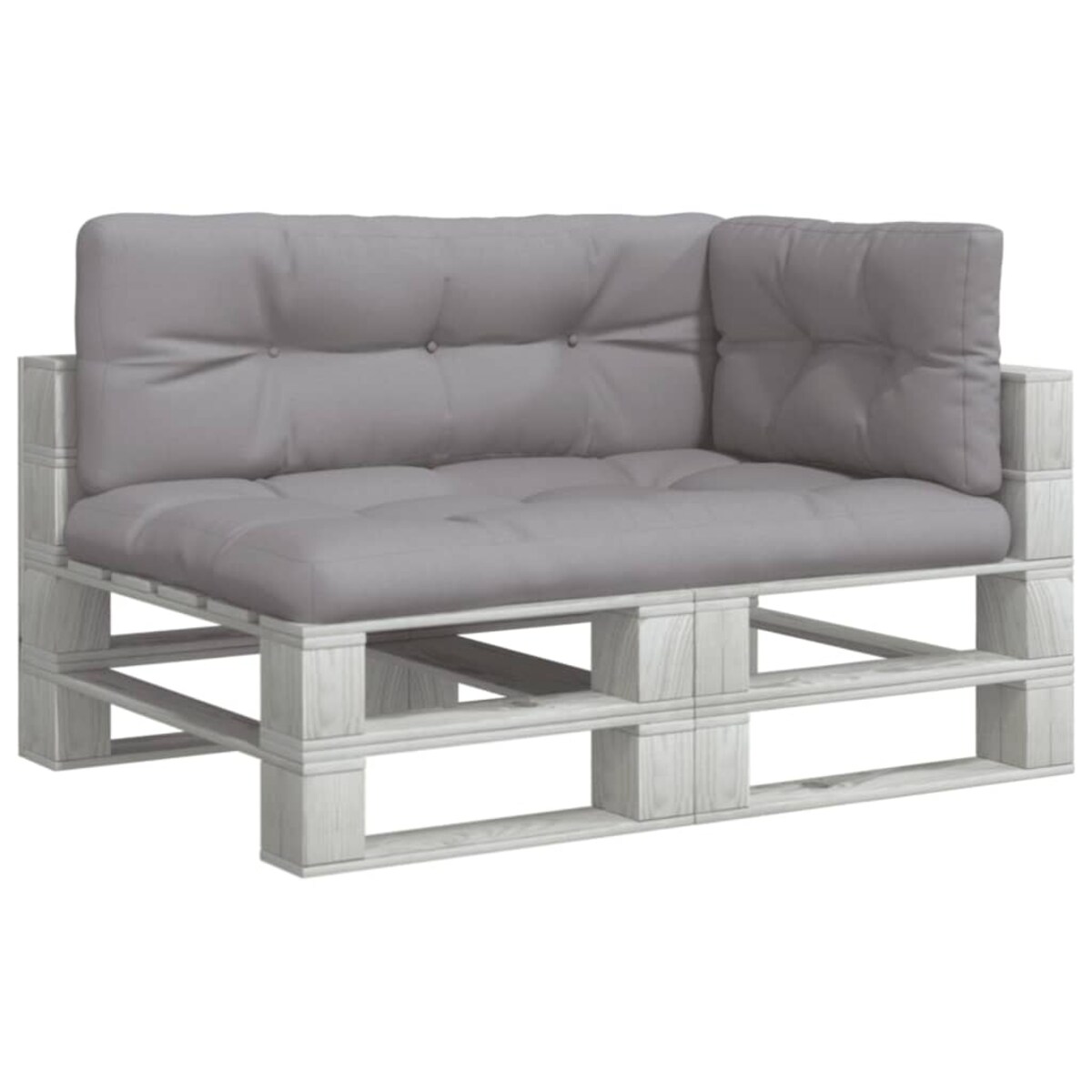 vidaXL Poduszki na palety, 3 szt., szare, tkanina