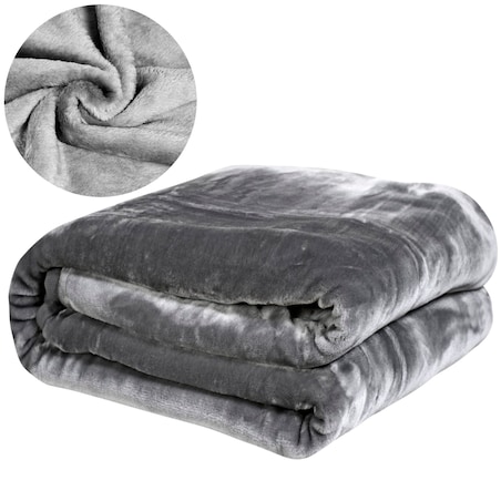 Koc Narzuta 160X200 Cm Na Łóżko Miękki Gruby Ciepły Akrylowy Szary