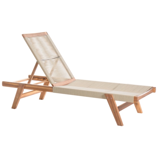 Leżak Drewno akacjowe Beżowy PROSSEDI
