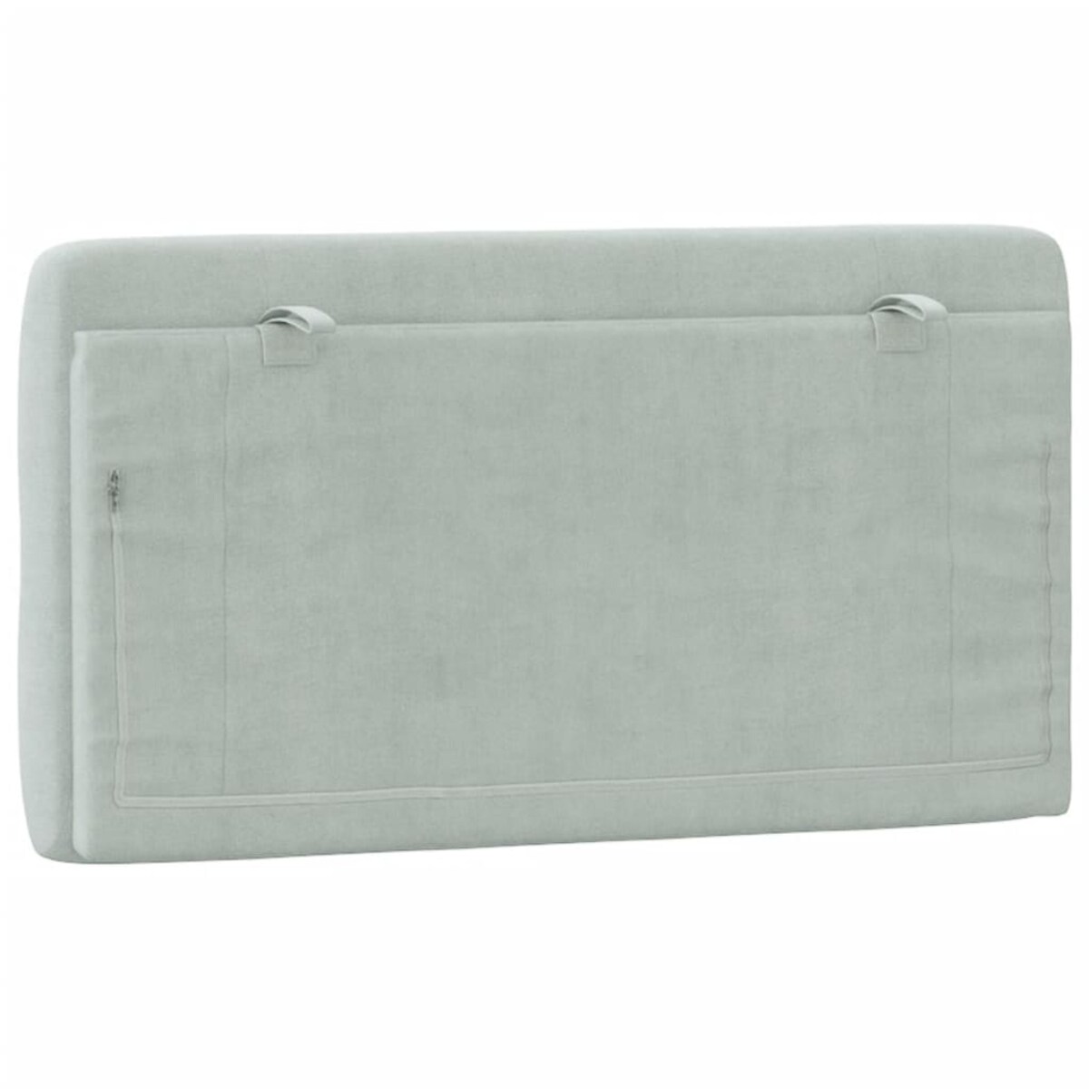 vidaXL Poduszka na wezgłowie, jasnoszara, 100 cm, aksamitna