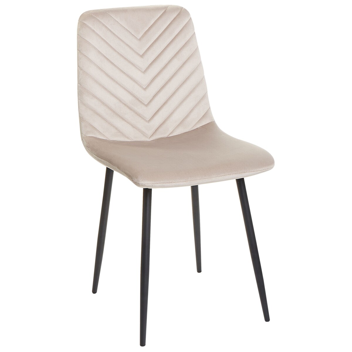 Zestaw 4 krzeseł do jadalni HAVRE Welur Beżowy