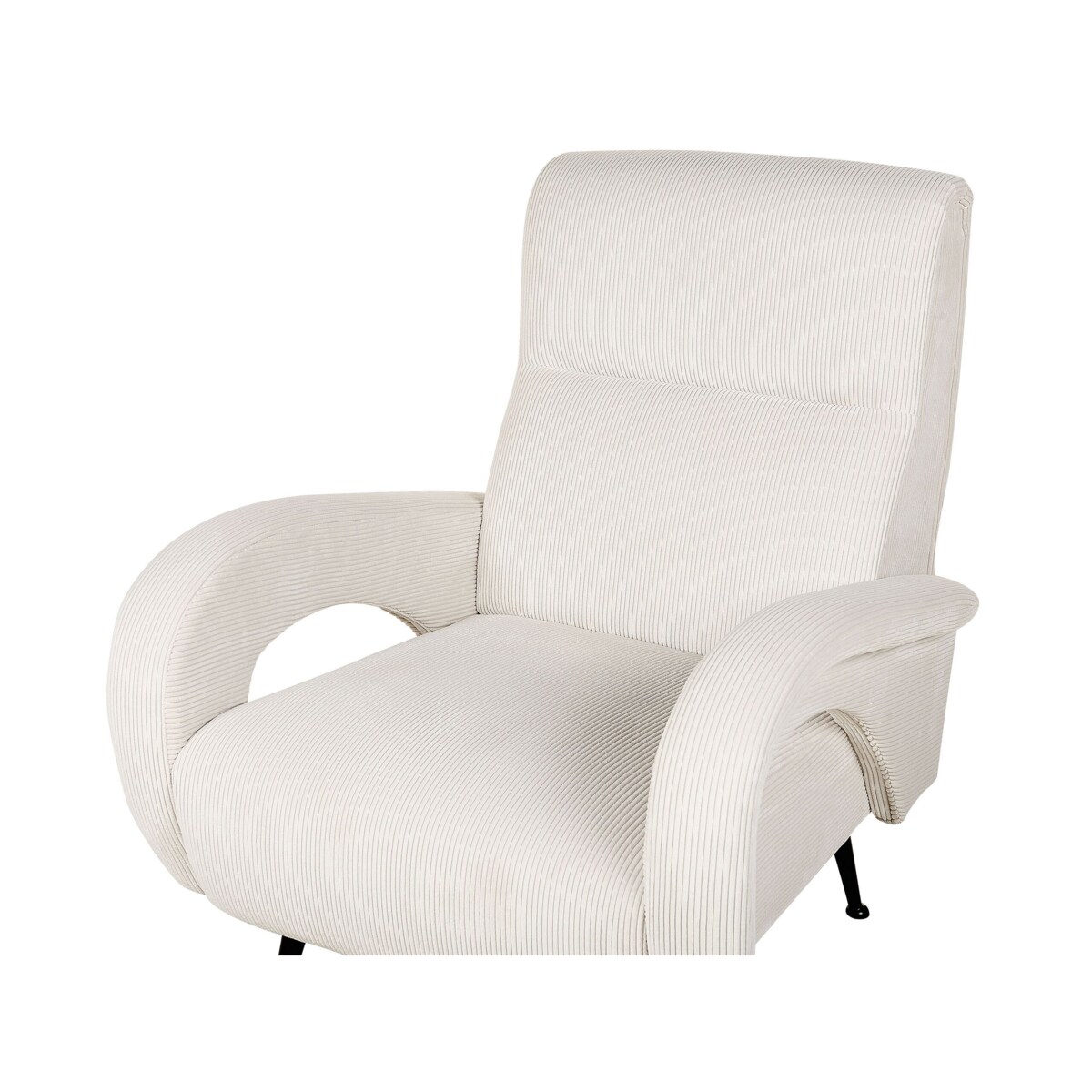 Fotel sztruksowy kremowy SVALOV