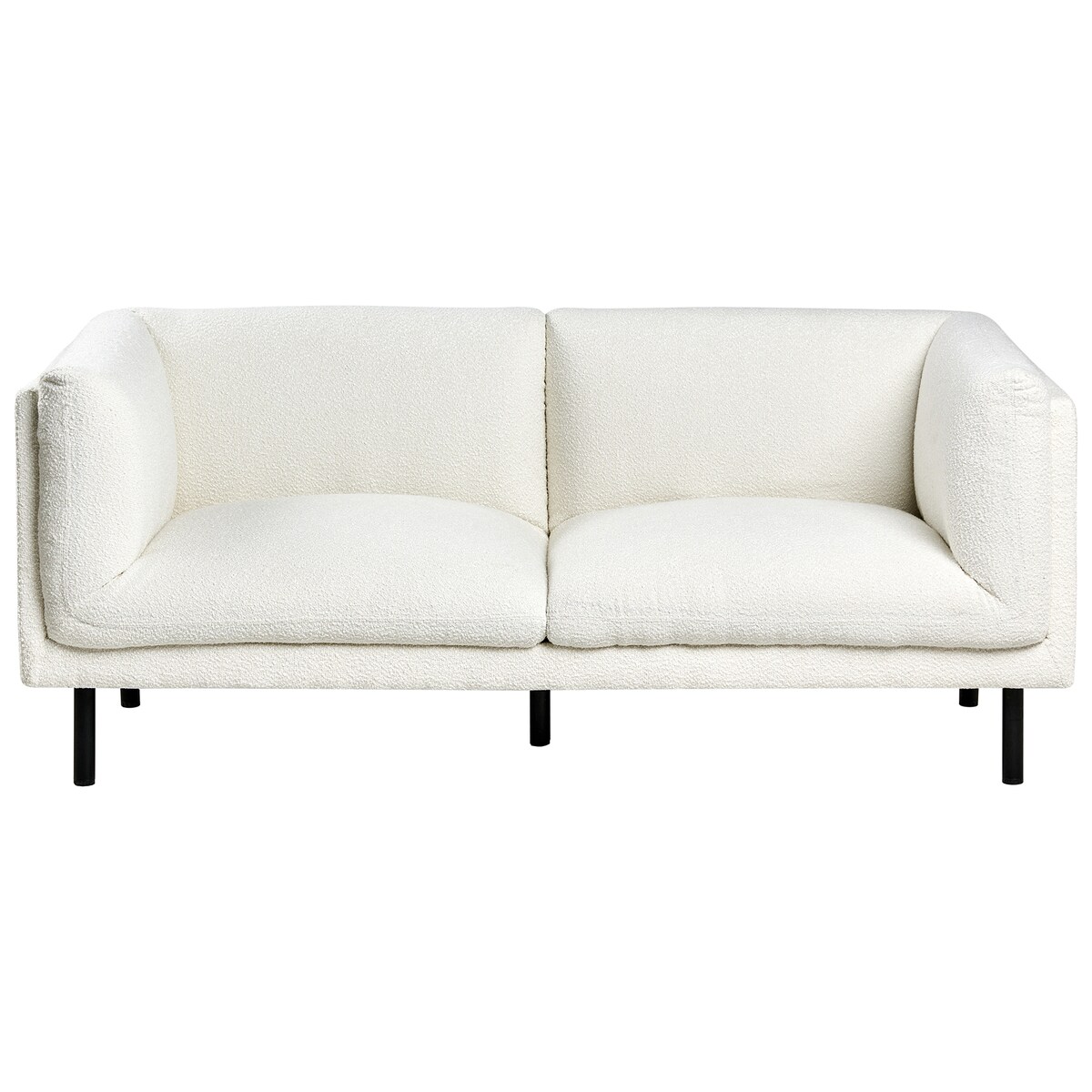 Sofa dla 2 osób VORGOD Boucle Złamana biel