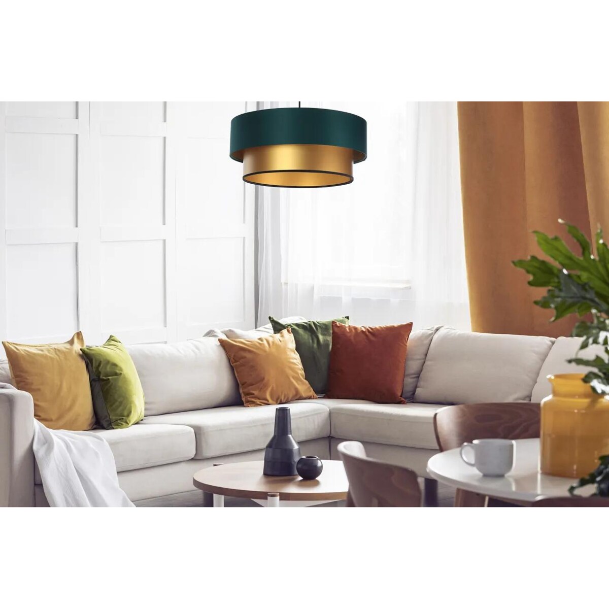Lampa wisząca DOUBLE GREEN 40 zielona/złota