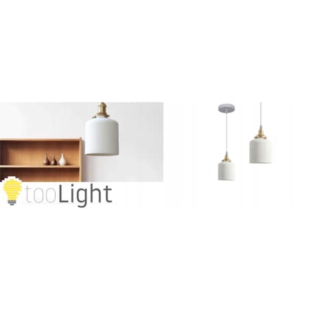Lampa Sufitowa Wisząca Ceramiczna Biała White