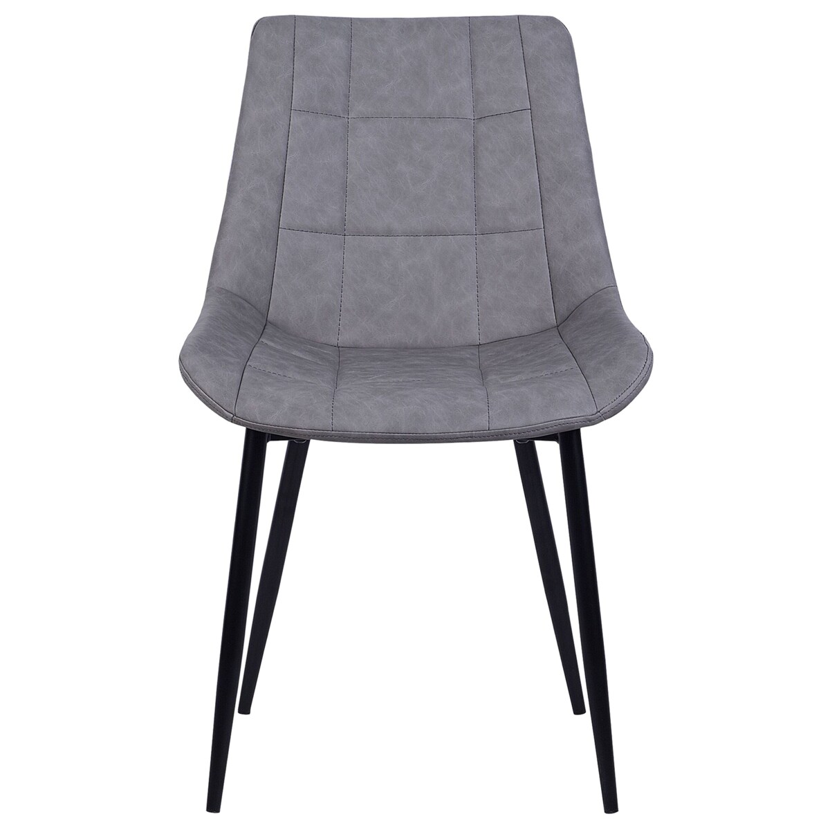 Zestaw 2 krzeseł do jadalni ekoskóra szary MELROSE