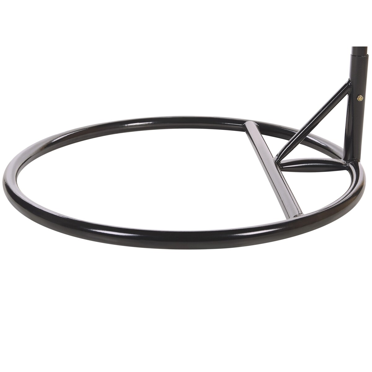 Fotel wiszący ze stojakiem z technorattanu szary ARSITA