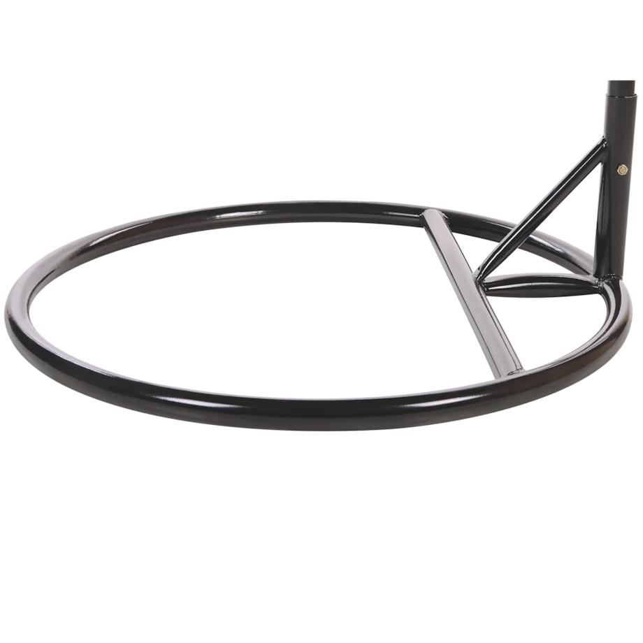 Fotel wiszący ze stojakiem z technorattanu szary ARSITA