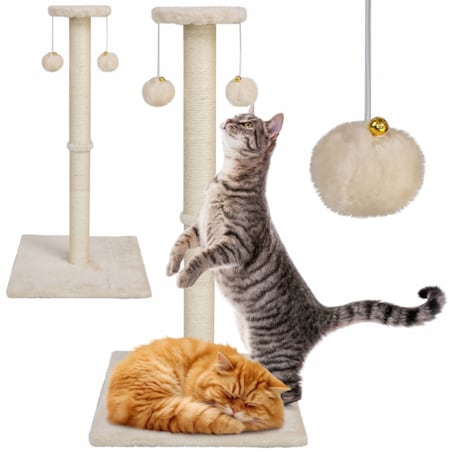 Drapak dla kota WIEŻA wiszące kulki