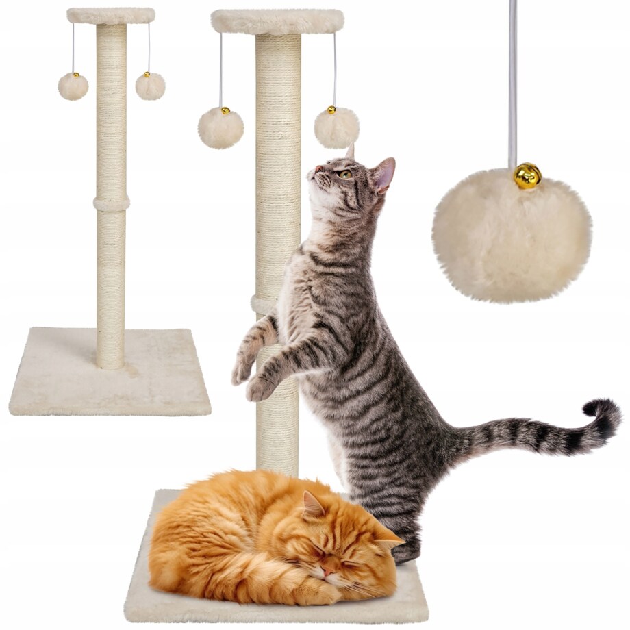 Drapak dla kota WIEŻA wiszące kulki