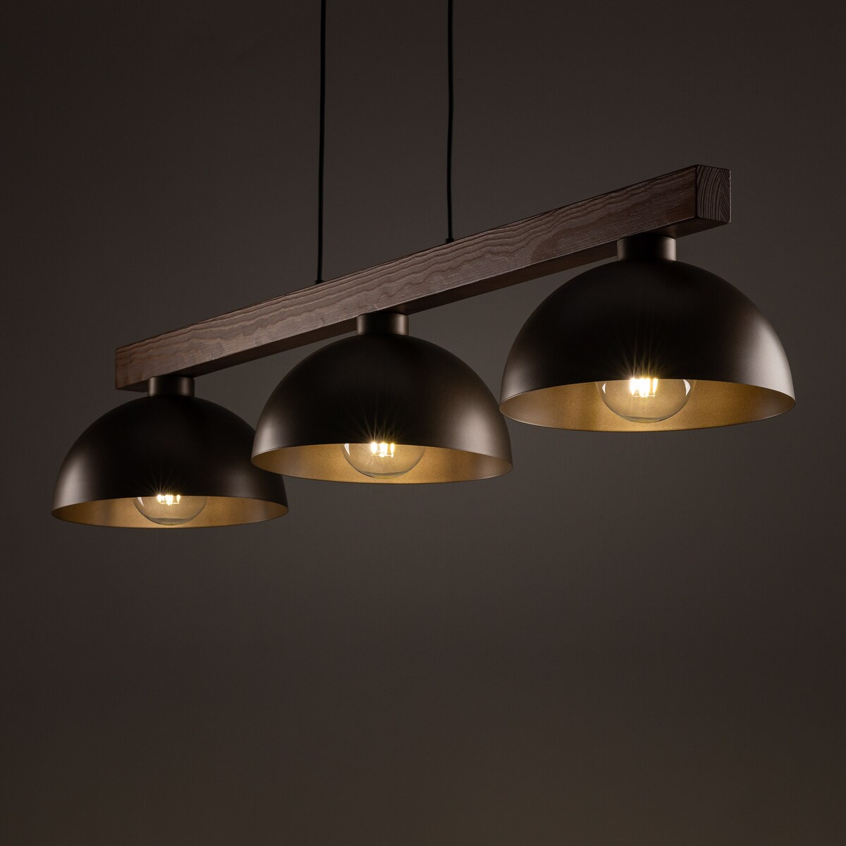 Lampa wisząca TK Lighting OSLO BROWN 6299 3xE27 metal drewno regulowana industrialna