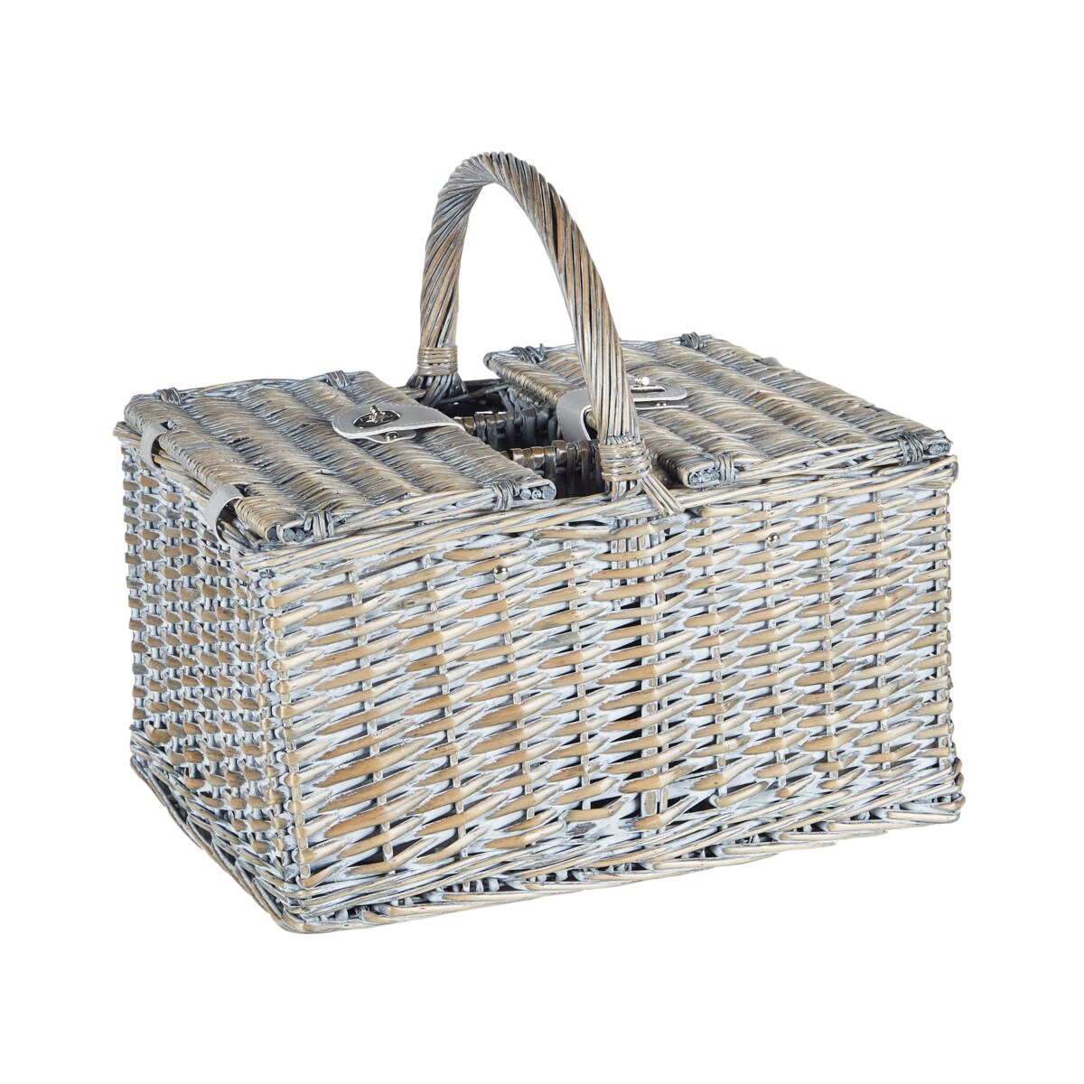 Kosz piknikowy GROSEILLE Plecionka Szary
