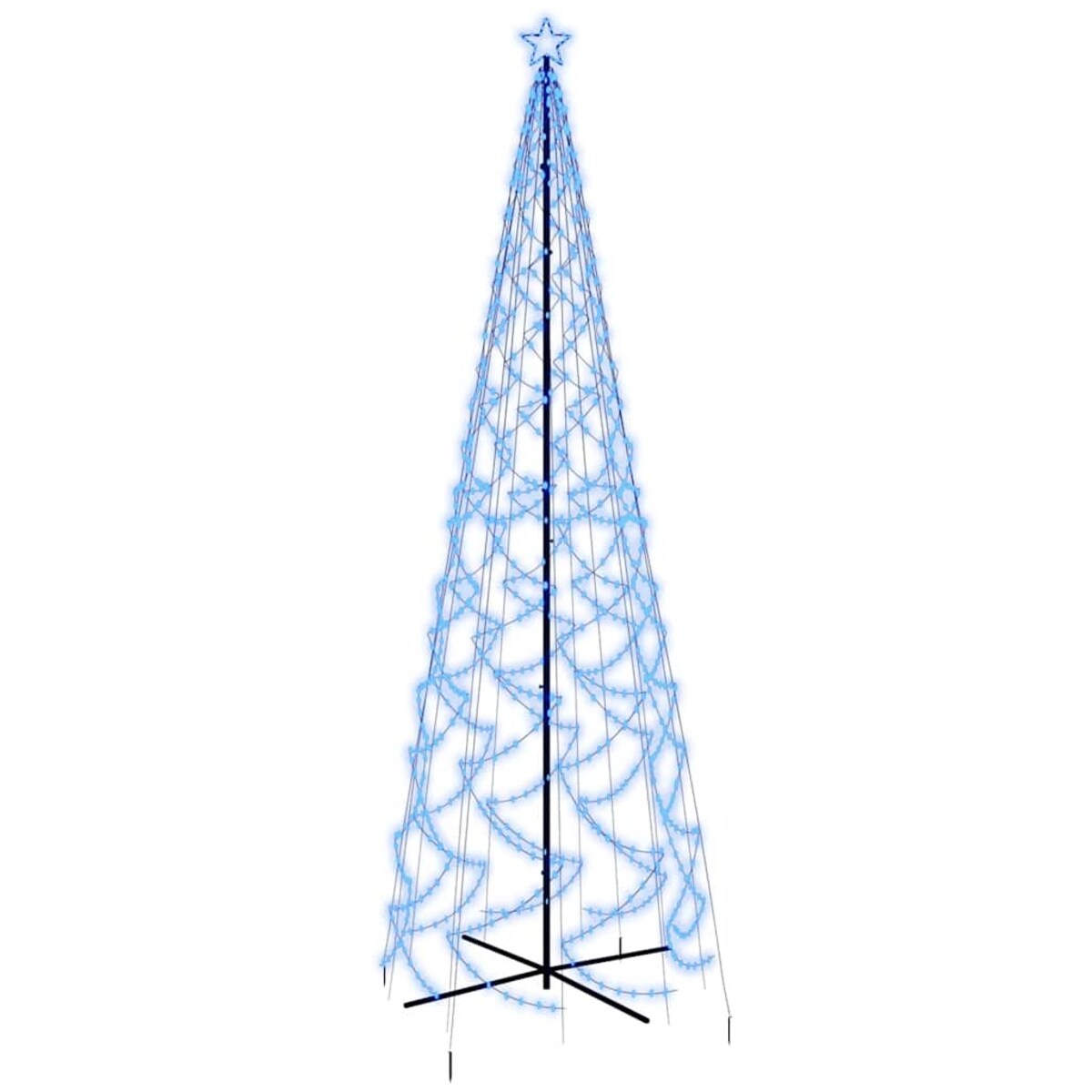 vidaXL Choinka stożkowa, 1400 niebieskich diod LED, 160x500 cm
