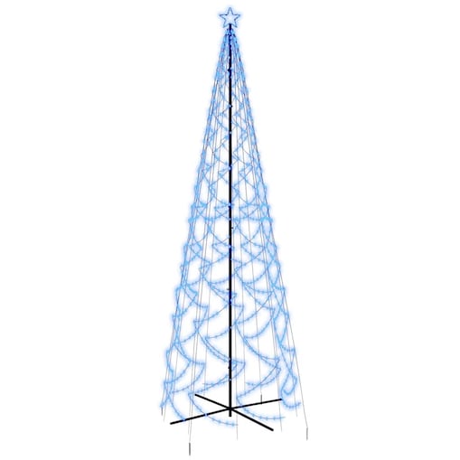 vidaXL Choinka stożkowa, 1400 niebieskich diod LED, 160x500 cm