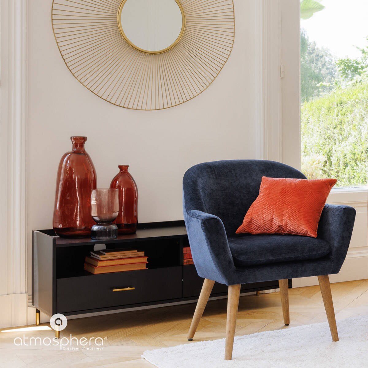 Duży wazon ze szkła z recyklingu DAME JEANNE, 73 cm