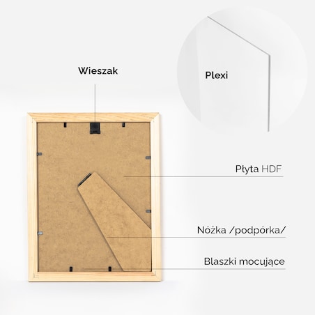 Ramka na zdjęcia 18x24 cm ramka z drewna surowego pion poziom ramka prostokątna RAW DIY