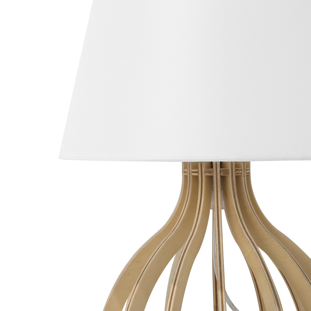 Lampa stołowa AGUEDA Brązowy/biały