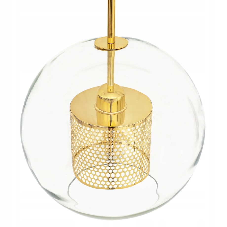 Lampa Wisząca Toolight Złota Szklana Kula E27