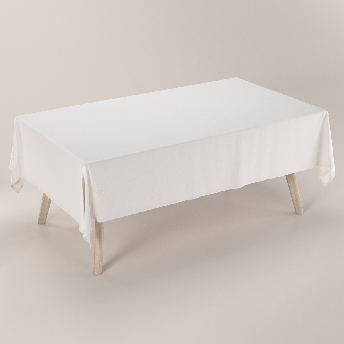 Obrus prostokątny 130 x 130 cm beżowy melanż