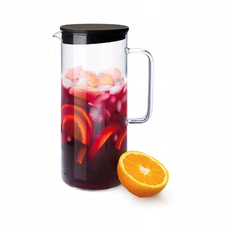 Dzbanek żaroodporny Simax Z POKRYWĄ 1,25L na napoje kompot soki wodę susz