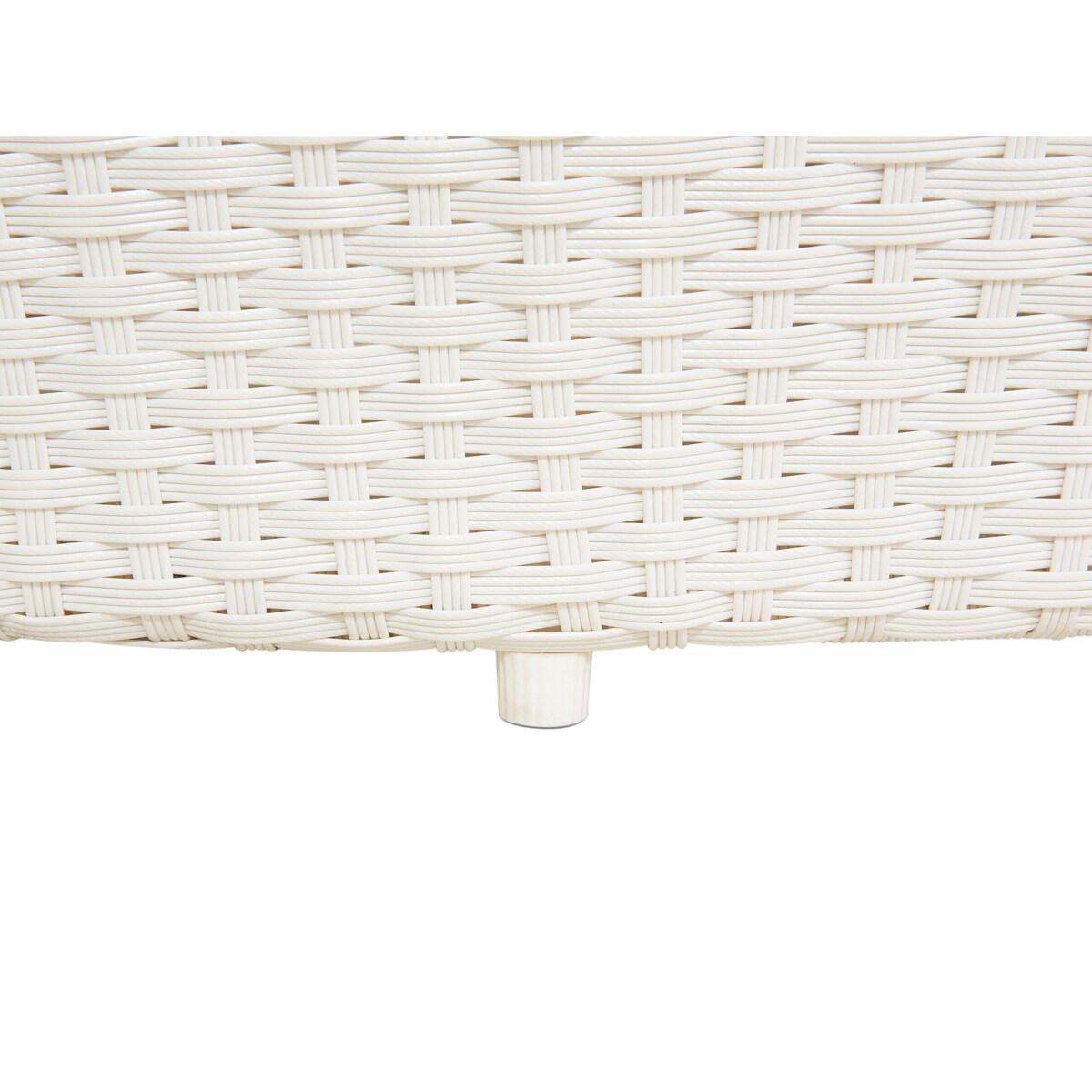 Kosz ogrodowy z technorattanu biało-szary SYLT