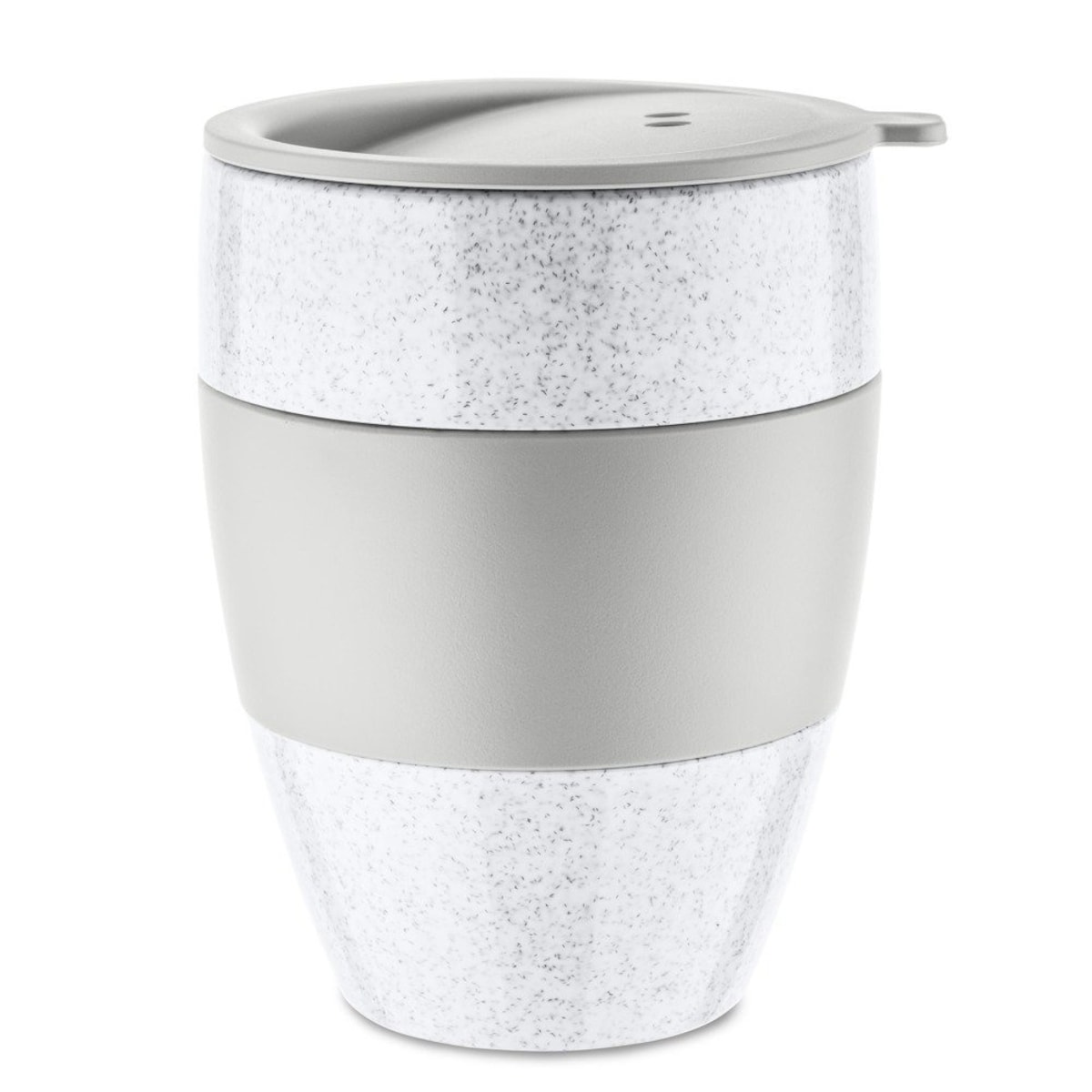 Kubek termiczny 400 ml AROMA TO GO 2.0, KOZIOL, kolor szary, tworzywo sztuczne