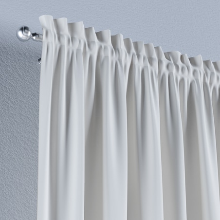 Zasłona na kanale z grzywką 1 szt. 130x260 satynowa biel