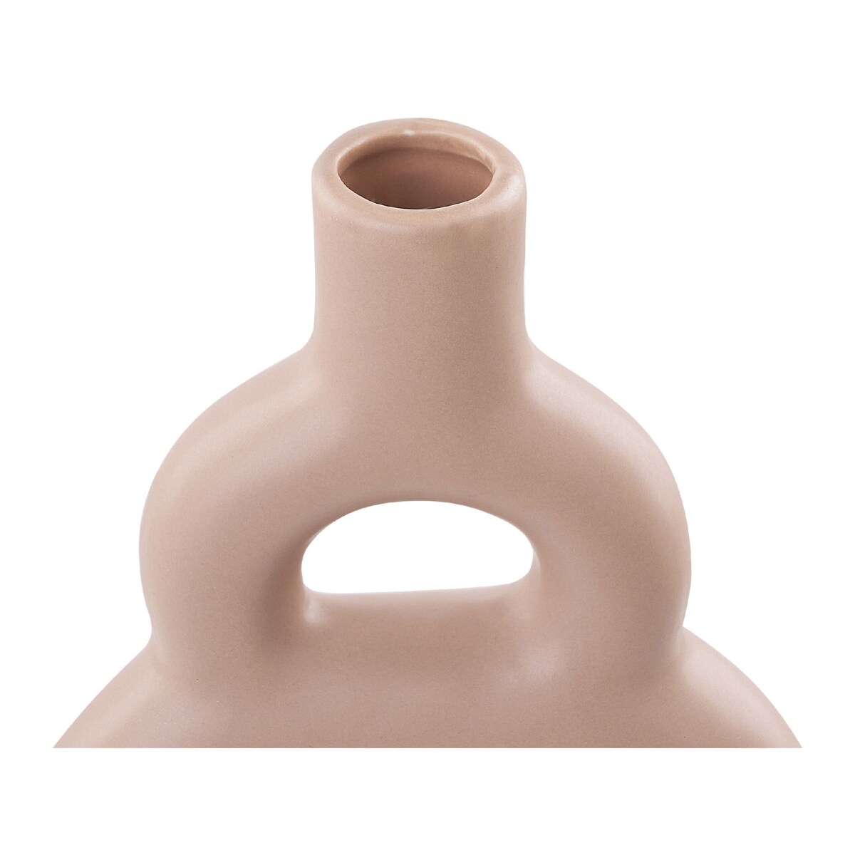 Wazon na kwiaty ceramiczny beżowy KOZANI