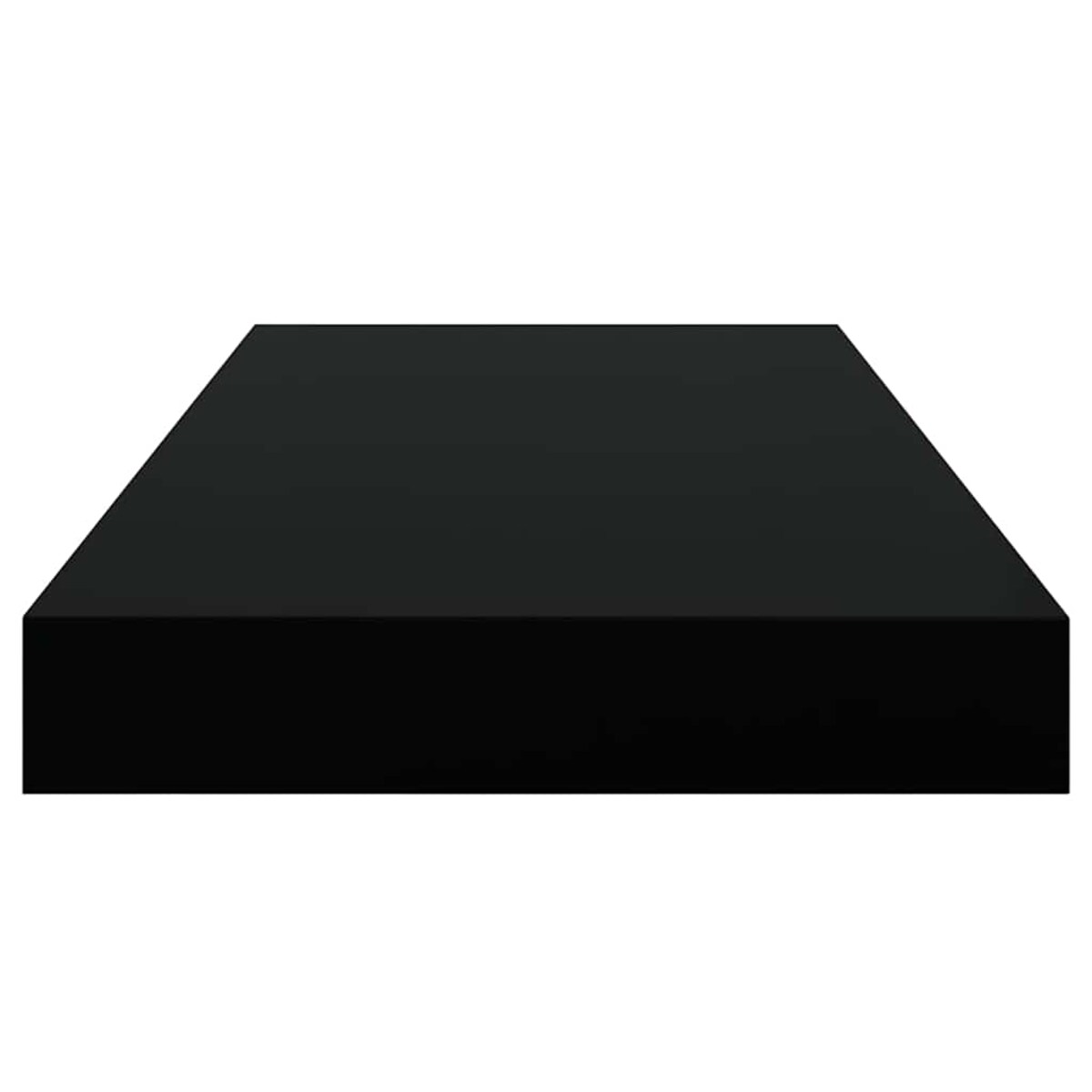 vidaXL Półki ścienne, 2 szt., czarne, 50x23x3,8 cm, MDF