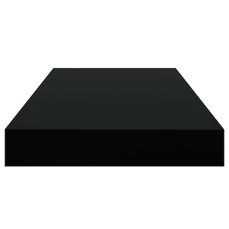 vidaXL Półki ścienne, 2 szt., czarne, 50x23x3,8 cm, MDF