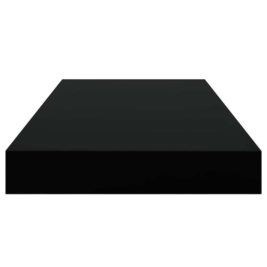 vidaXL Półki ścienne, 2 szt., czarne, 50x23x3,8 cm, MDF