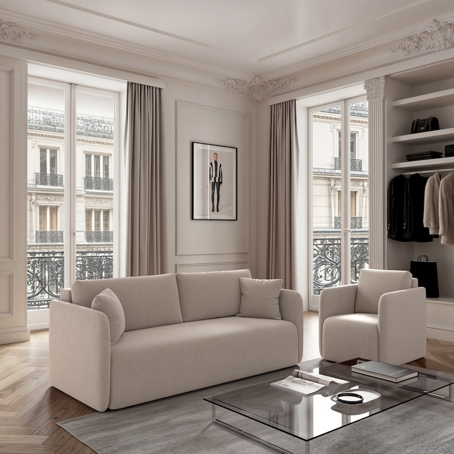 Fotel Chaum jasno beżowy