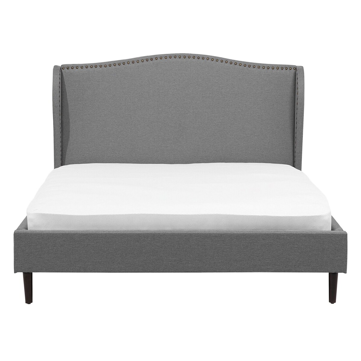 Łóżko tapicerowane 140 x 200 cm szare COLMAR