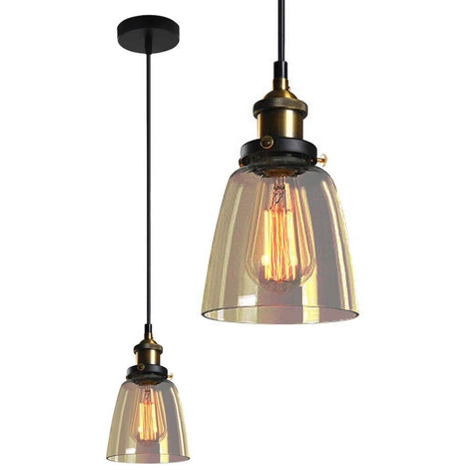 Lampa Wisząca Szklana Loft Industrial Kolory Verto