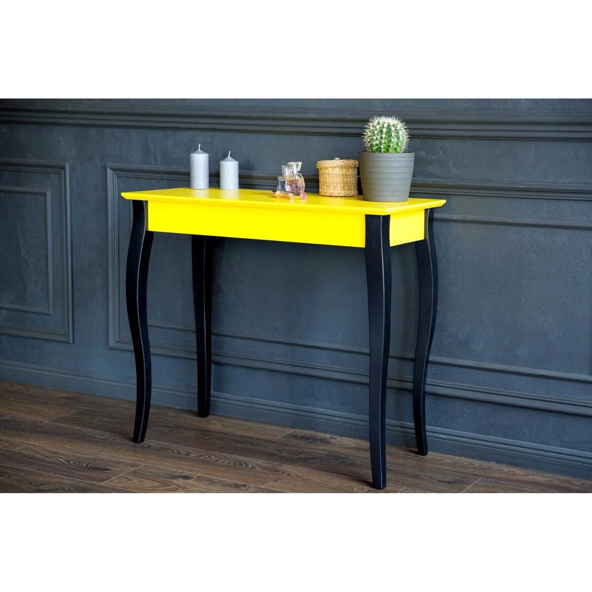 Konsola LILLO 85x35 żółta/czarna