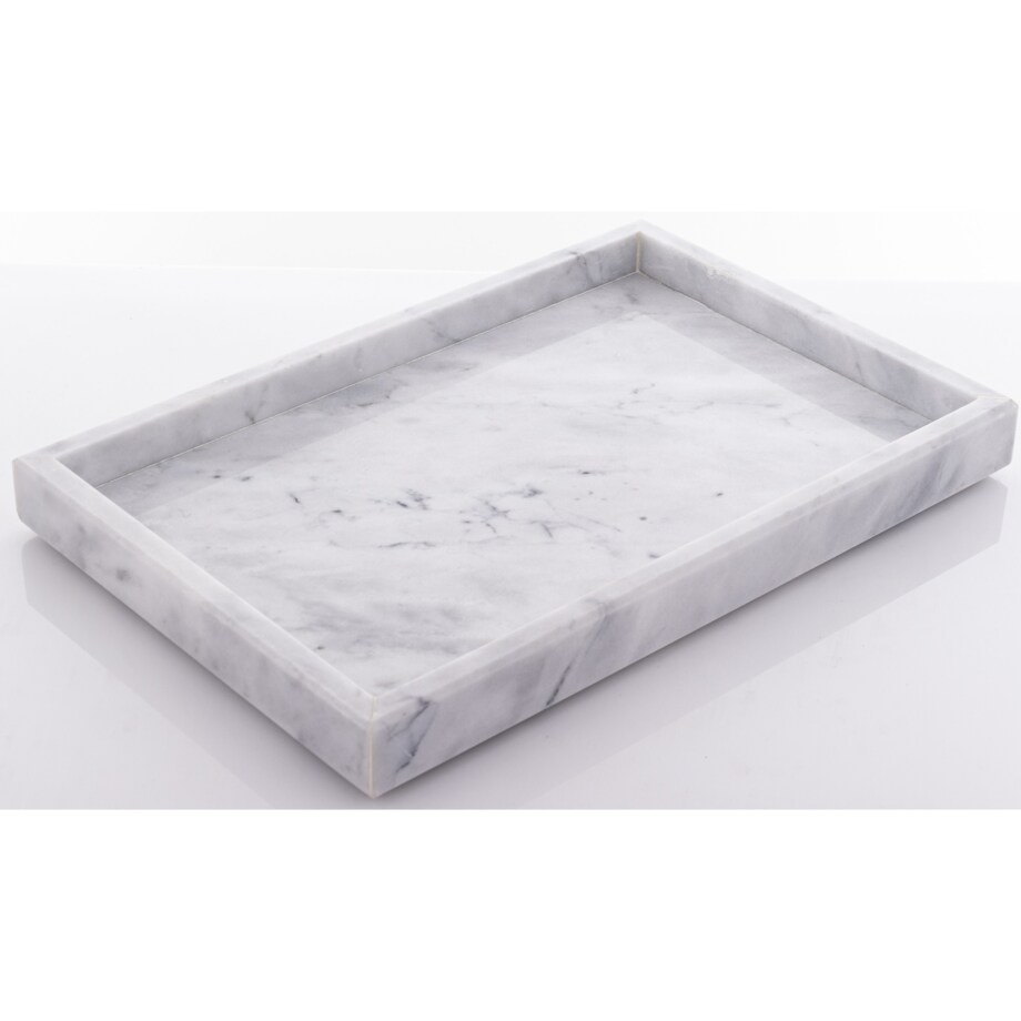 Taca dekoracyjna 30x20 cm MARMARILO szaro-biała
