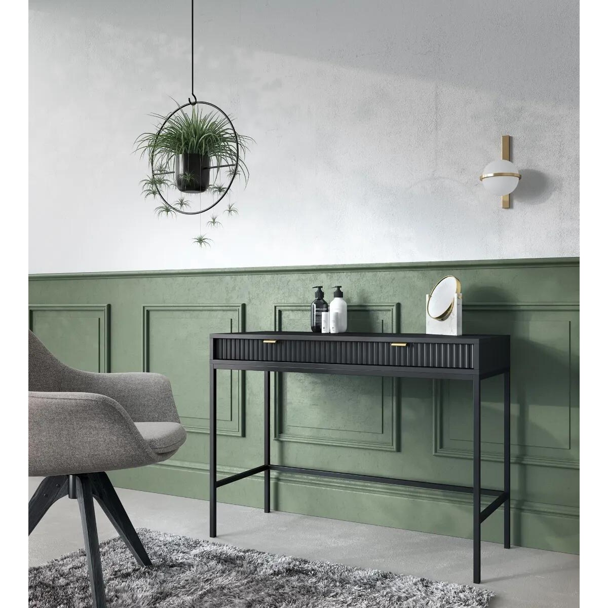 Toaletka MILONA 104 cm czarna mat