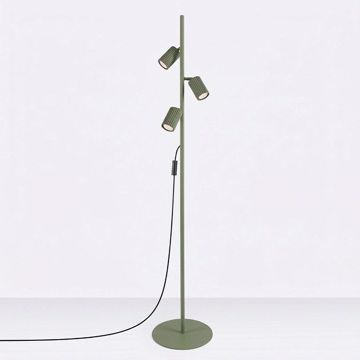 Lampa podłogowa KARBON 3 zielona oliwka