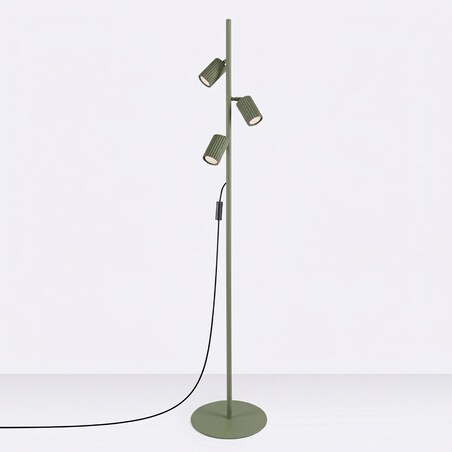 Lampa podłogowa KARBON 3 zielona oliwka