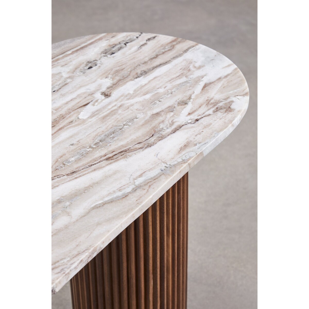 Konsola z marmuru i drewna mango 110x45 cm Norma