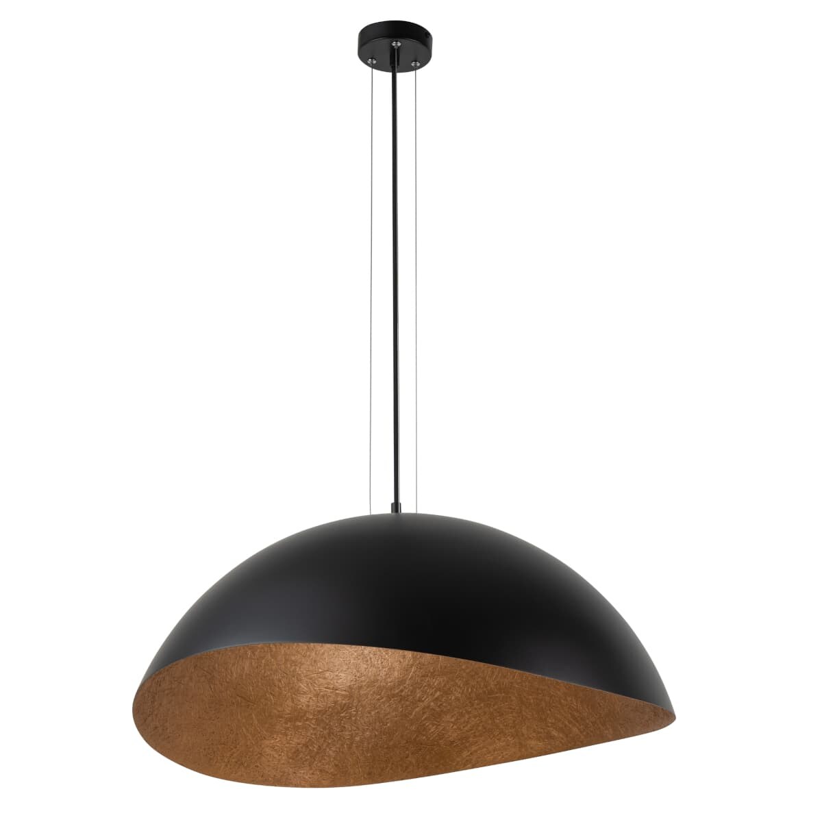Owalna lampa wisząca SOLARIS 40608 Sigma kopuła czarna miedziana