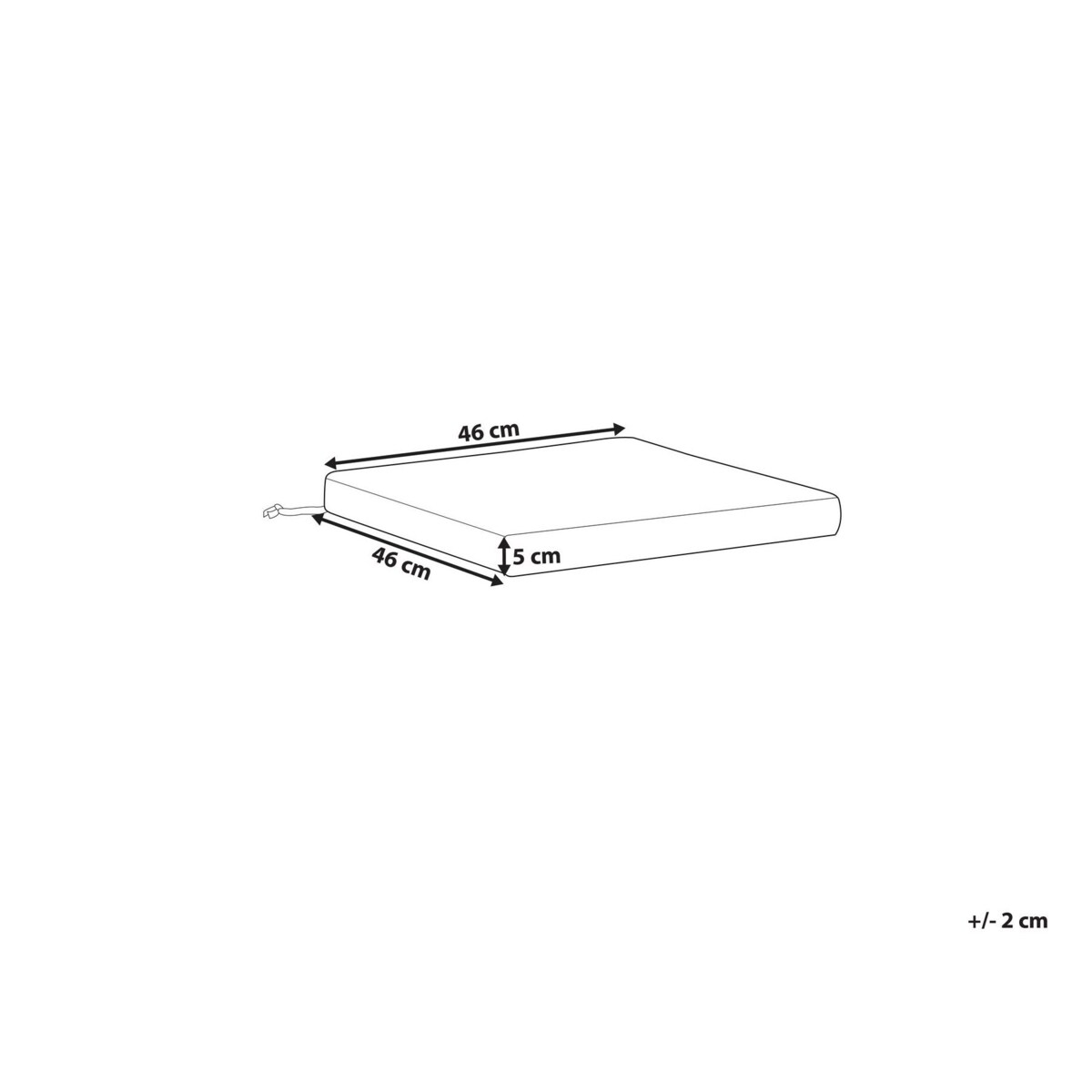 Poduszka na krzesło ogrodowe SASSARI PREMIUM 46 x 46 cm Czerwony