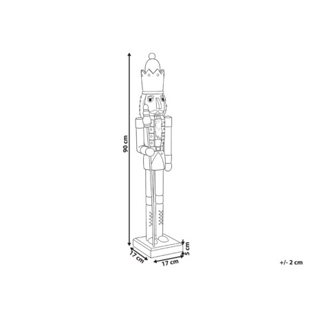 Figurka dekoracyjna TROSAAN Dziadek do orzechów 90 cm Różowy