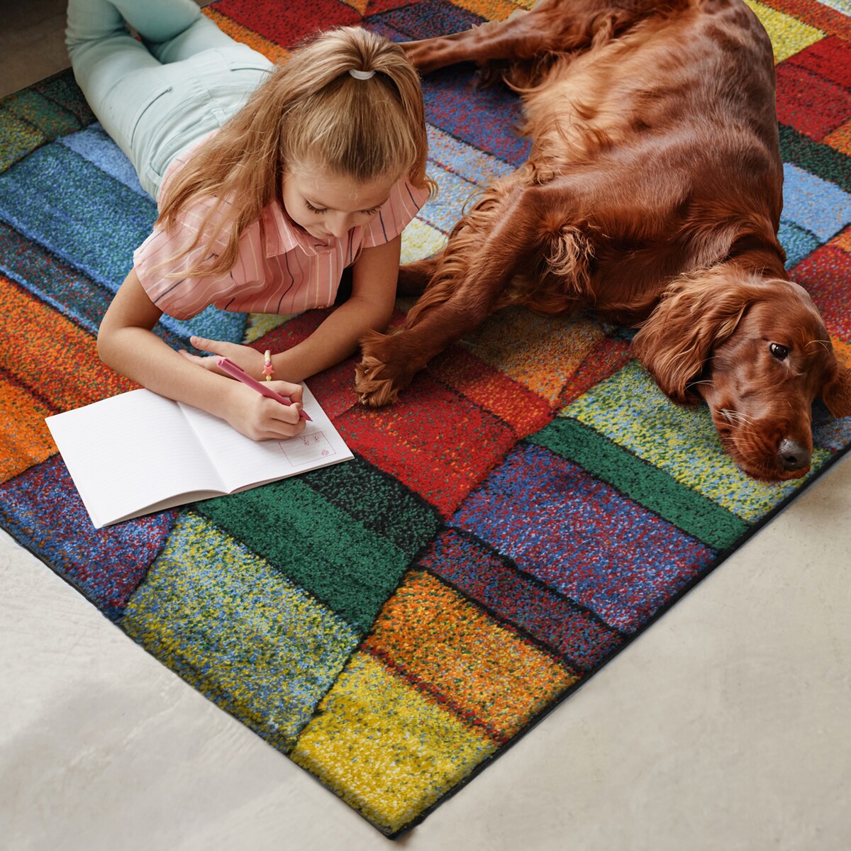 Dywan Zefir 120x170 cm e-floor OEKO-TEX geometryczny wielokolorowy