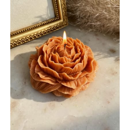 Świeca sojowa ekologiczna dekoracyjna piwonia peonia "Terracotta" 80x35mm
